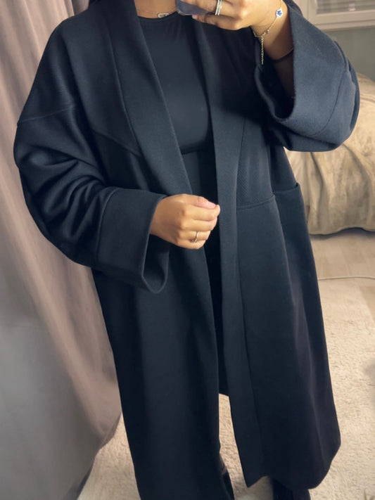 Manteau kimono - noir