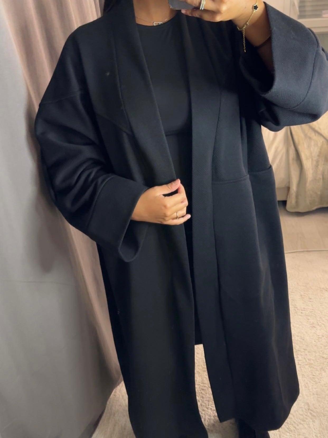 Manteau kimono - noir